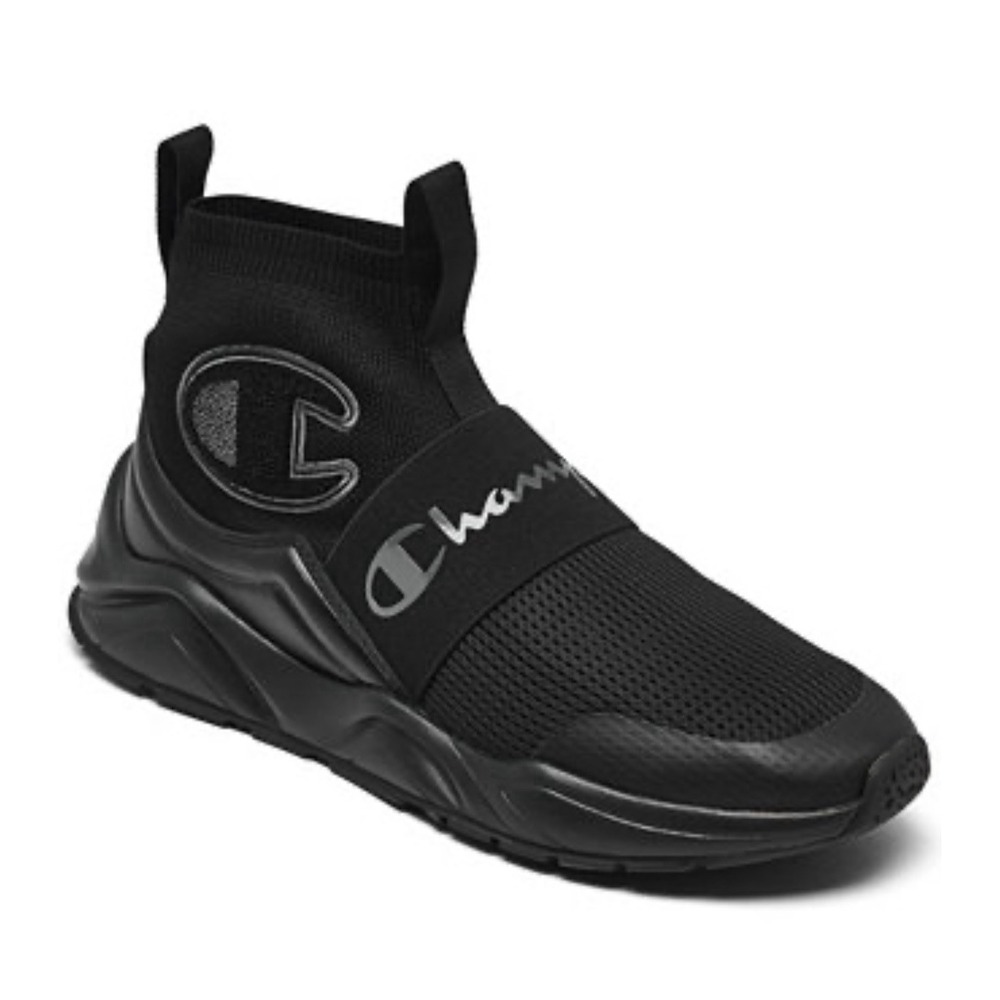 Champion Rally Pro High Top NWT Mens 10.5 Black Stealth Casual Sneakers Athletic